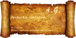 Andorka Galatea névjegykártya
